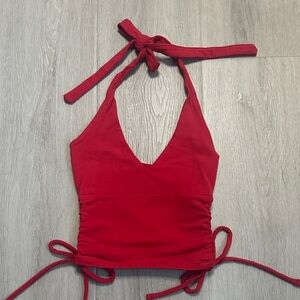 Hollister Red Halter Crop Top size XXS